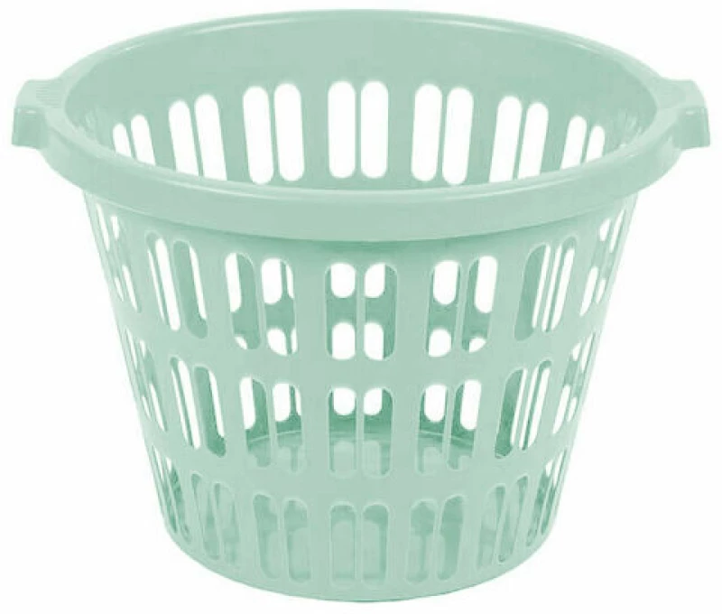 Homeplast Στρογγυλό Διάτρητο 40L Πράσινο  Καλάθι Απλύτων Πλαστικό - Α00068