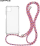 Θήκη Σιλικόνης με Κορδόνι Sonique Armor Clear Samsung Galaxy M13 4G Rainbow Κοραλλί