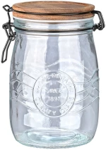 Estia Δοχειο Αποθηκευσης Acacia Γυαλινο 1000ml με Κλιπ Καπακι
