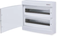 SURFACE MOUNTING 36 MODULES 2 ROWS WHITE DOOR