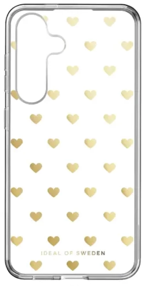 iDeal of Sweden Samsung Galaxy S24 Backcover hoesje Clear Case Magsafe - Gold Hearts