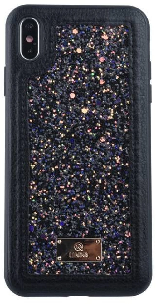 UNIQ Accessory iPhone Xs Max Hard Case Back Cover Glitter - Black