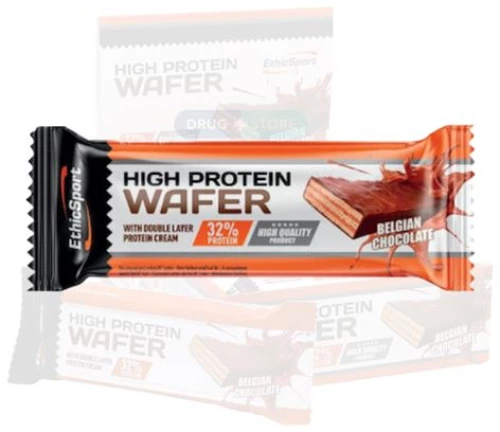 EthicSport High Protein Wafer Μπάρα με 32% Πρωτεΐνη & Γεύση Belgian Chocolate 35gr