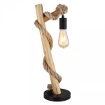 Επιτραπέζιο Φωτιστικό Ε27 Καφέ Ξύλο Ulley 69029T Globo Lighting 69029T Καφέ