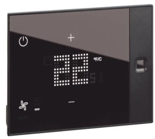 Θερμοστάτης UX One 230V Χωνευτής Τοποθέτησης Μαύρος 465001 Legrand 465001 Μαύρο