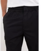 Replay Men's Cargo Jogger Trousers In Twill-Black