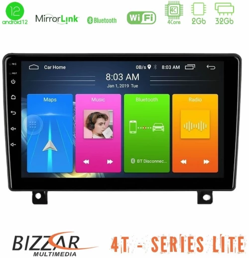 Bizzar 4T Series Opel Astra H 4Core Android12 2+32GB Navigation Multimedia Tablet 9" (dashboard version) U-LVB-OP1397