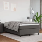 Κρεβάτι Boxspring με Στρώμα Γκρι 120x200εκ. από Συνθετικό Δέρμα Γκρι 3144600