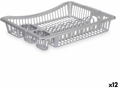 Σουρωτήρι Για το Νεροχύτη Ασημί Πλαστική ύλη 46 x 8 x 36 cm (12 Μονάδες) S3629037