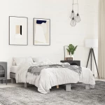Πλαίσιο Κρεβατιού Γκρι Sonoma 140x200 εκ. Επεξ. Ξύλο & Μέταλλο Γκρι 845860