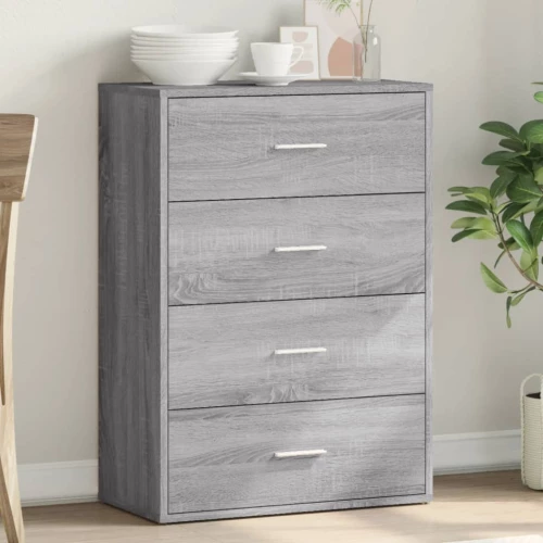 Μπουφές Γκρι Sonoma 60x31x84 εκ. από Επεξεργασμένο Ξύλο Γκρι 840504