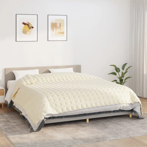 Κουβέρτα Βαρύτητας Ανοιχτό Κρεμ 220 x 260 εκ. 11 κ. Υφασμάτινη Κρεμ 350820