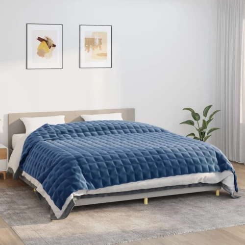 Κουβέρτα Βαρύτητας Μπλε 220 x 260 εκ. 15 κ. Υφασμάτινη Μπλε 350803