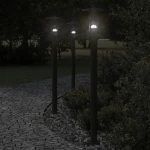 Φωτιστικά Δαπέδου Εξ. Χώρου 3 τεμ. Μαύρο 100εκ. Ανοξείδ. Ατσάλι Μαύρο 4006356