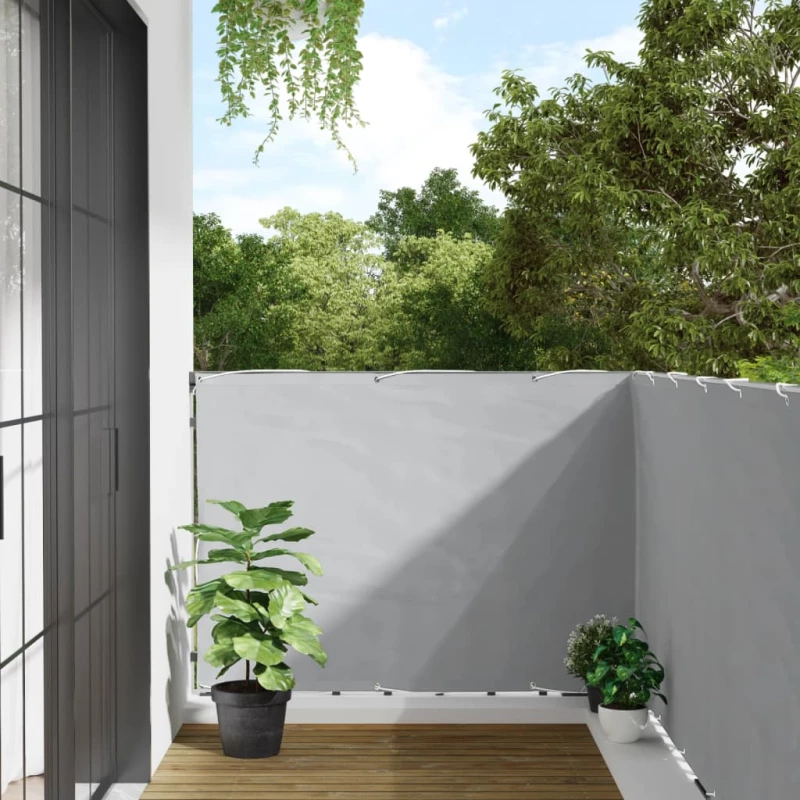 Περίφραξη Κήπου Προστατευτική Γκρι 400x120 εκ. από PVC Γκρι 4005493