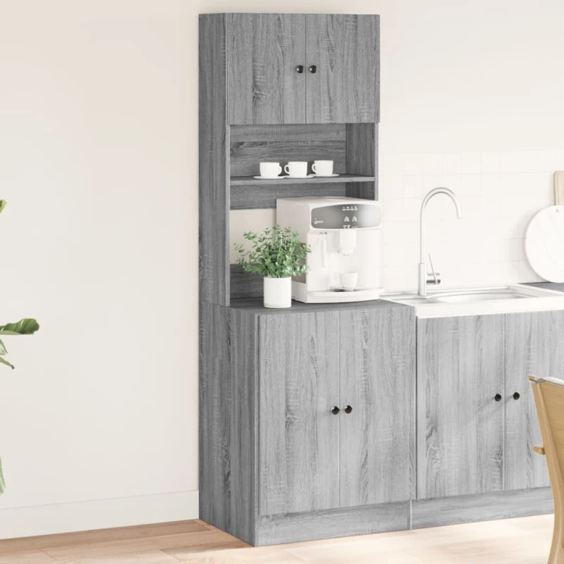 Ντουλάπι Κουζίνας Γκρι sonoma 60x50x180 εκ. Επεξεργ. Ξύλο Γκρι 3276642