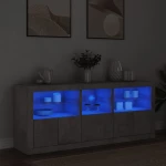 Ντουλάπι με LED Γκρι Σκυροδέματος 162x37x67 εκ. Γκρι 3208998
