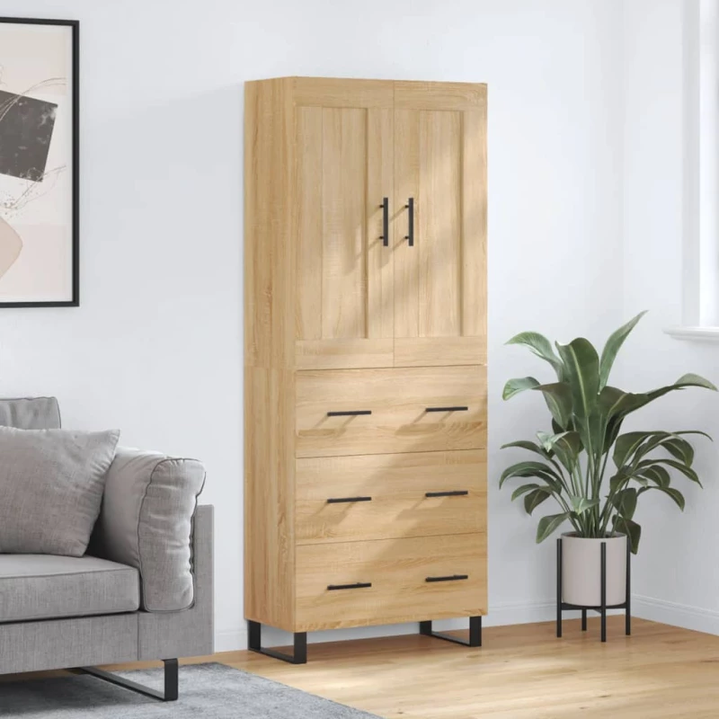 Ντουλάπι Sonoma δρυς 69,5 x 34 x 180 εκ. από Επεξεργασμένο Ξύλο Καφέ 3199772