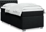 Κρεβάτι Boxspring με Στρώμα Μαύρο 80 x 200 εκ. Υφασμάτινο Μαύρο 3285724