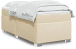 Κρεβάτι Boxspring με Στρώμα Κρεμ 100 x 200 εκ. Υφασμάτινο Κρεμ 3285114
