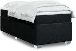 Κρεβάτι Boxspring με Στρώμα Μαύρο 90x190 εκ.Υφασμάτινο Μαύρο 3285097