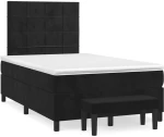 Κρεβάτι Boxspring με Στρώμα Μαύρο 120x190 εκ. Βελούδινο Μαύρο 3270471
