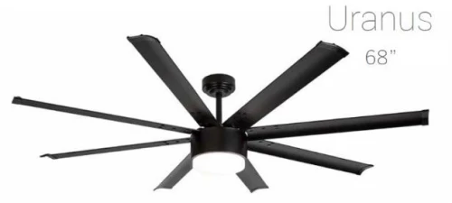 Lineme Ανεμιστήρας Οροφής 172.72cm με Φως και Τηλεχειριστήριο Μαύρος