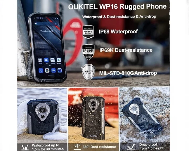 Oukitel WP16 (8GB/128GB) Μαύρο