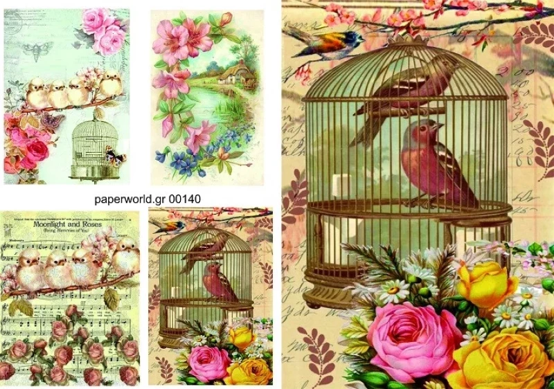 Χαρτί DECOUPAGE Α3 PAPERWORLD 0140