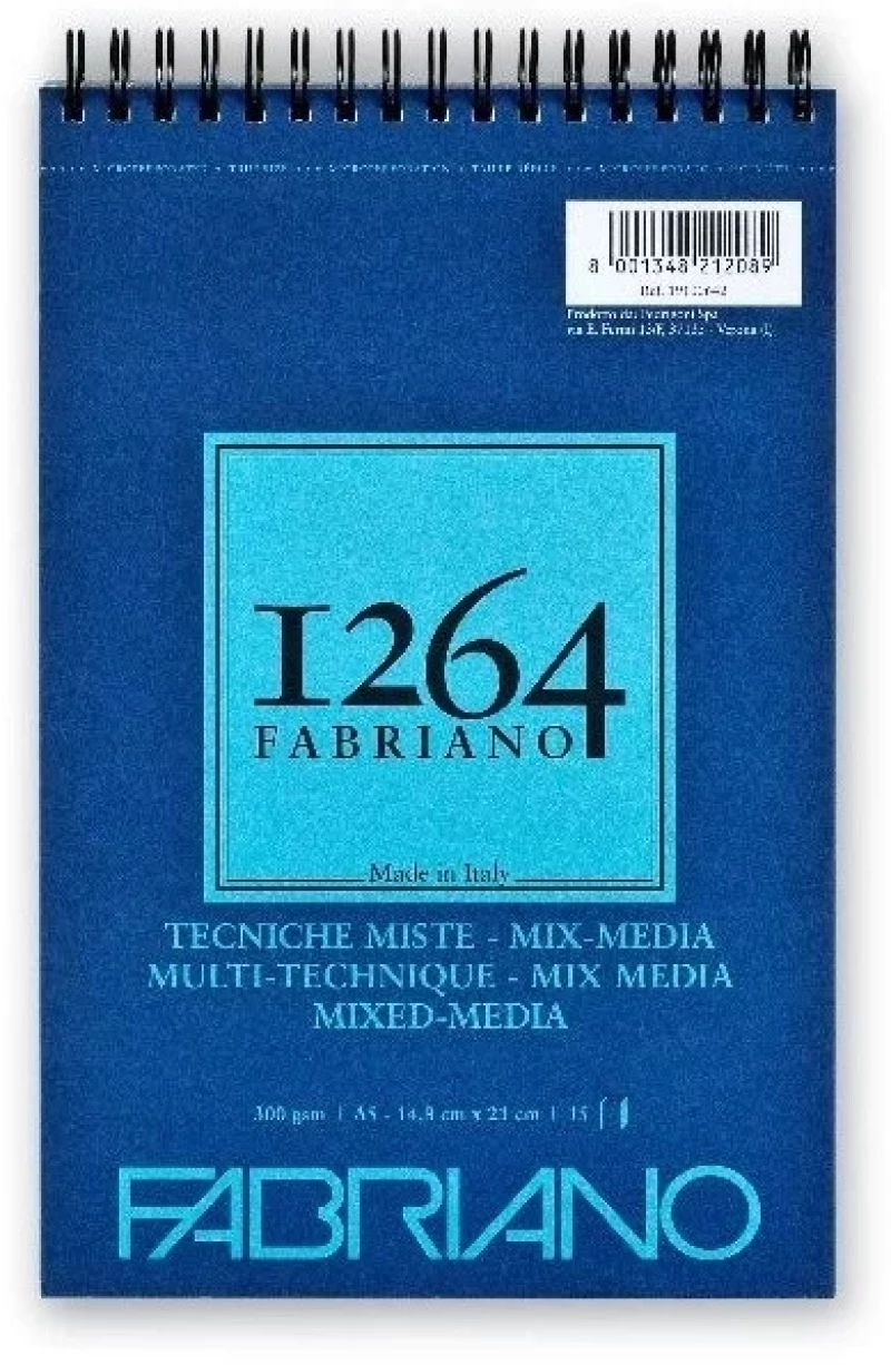Μπλοκ FABRIANO 1264 MIXED MEDIA A5 σπιράλ 15φ, 300g