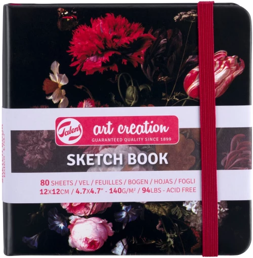 SKETCH BOOK TALENS ART CREATION Flowers 12x12cm