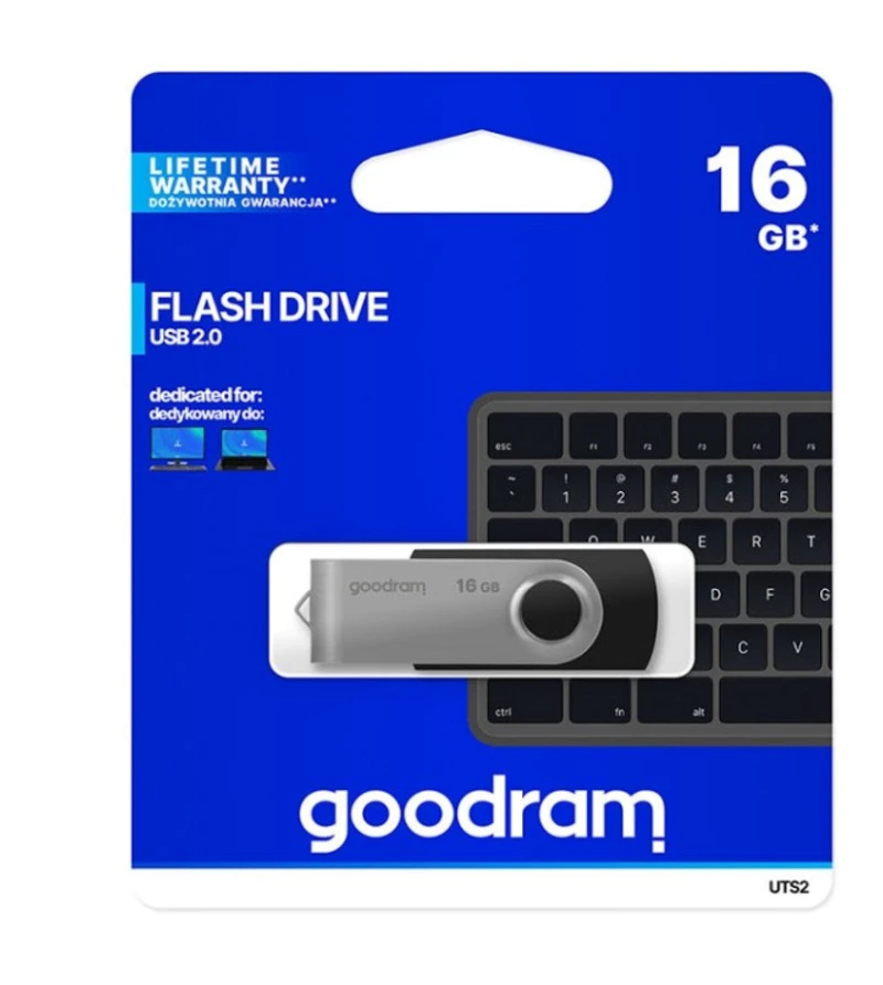 GoodRAM Twister 16GB USB 2.0 Stick Μαύρο
