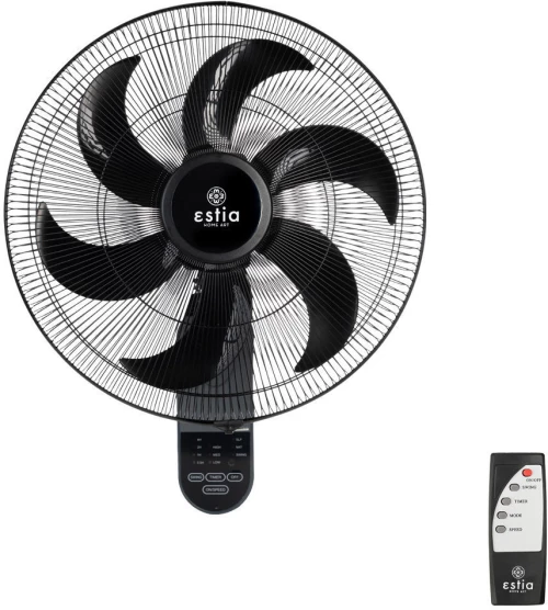 Ανεμιστήρας Επιτοίχιος Bow 45cm 75W Μαύρος Με Τηλεχειριστήριο