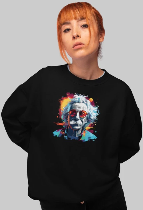Albert Einstein W Φούτερ - BLACK