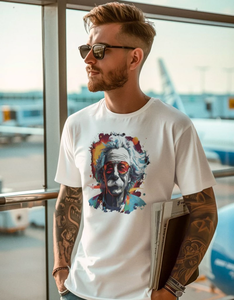 Albert Einstein T-shirt - WHITE