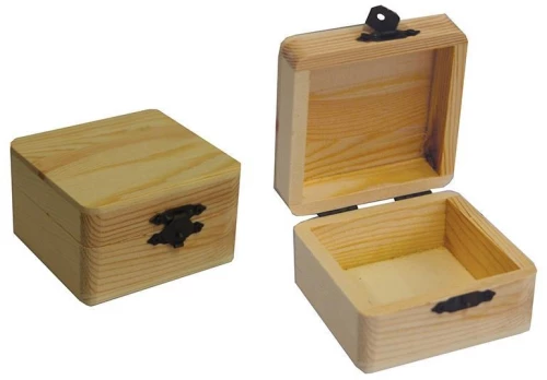 Κουτάκι ξύλινο τετράγωνο 8x8x5cm 24272