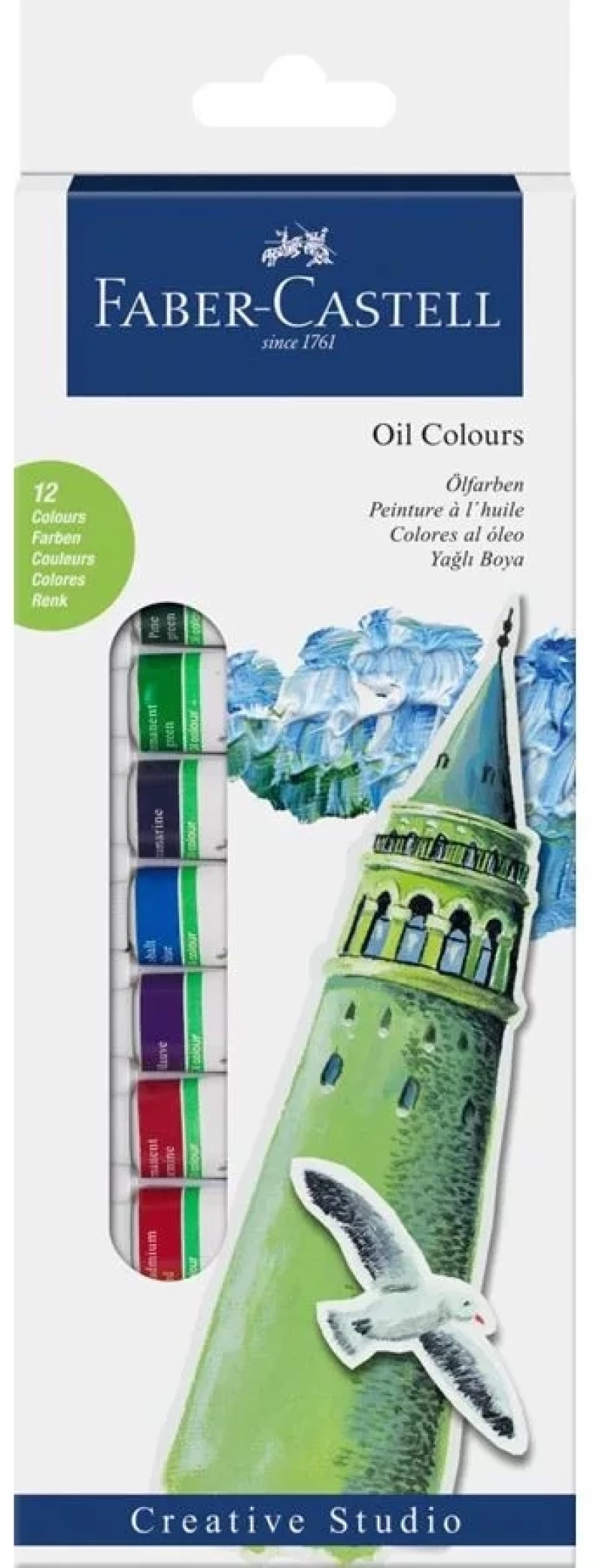 Σετ λάδια ζωγραφικής FABER-CASTELL 169502, 12x12ml