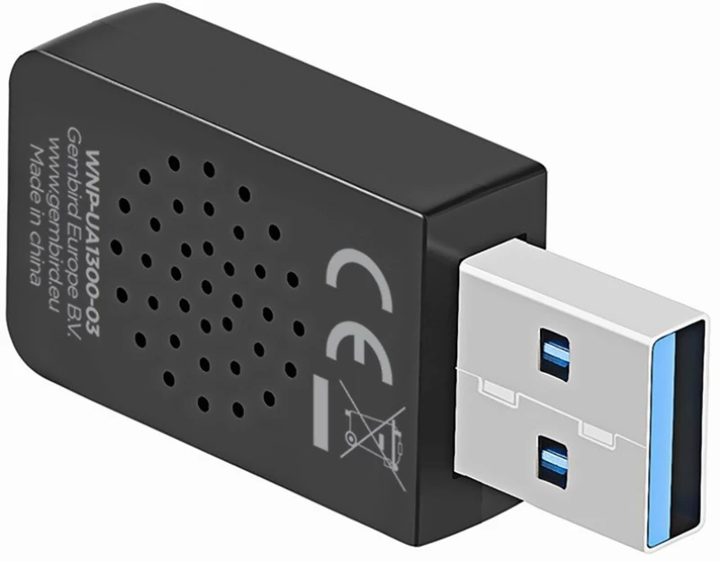 Gembird WNP-UA1300-03 Compact dual-band AC1300 USB Wi-Fi adapter