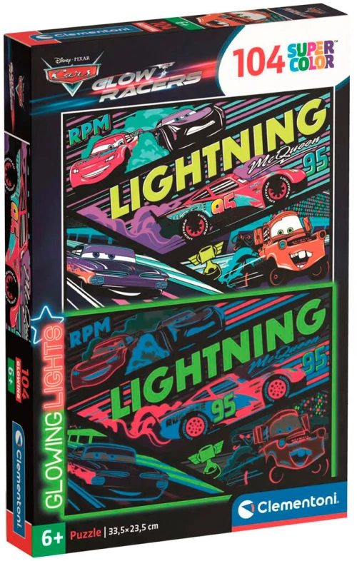 Disney Cars glowing puzzle 104pcs