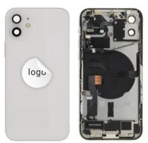 For iPhone/iPad (AP120024WPSP-C) Rear Cover (Pulled C) incl. small parts - White, For iPhone 12