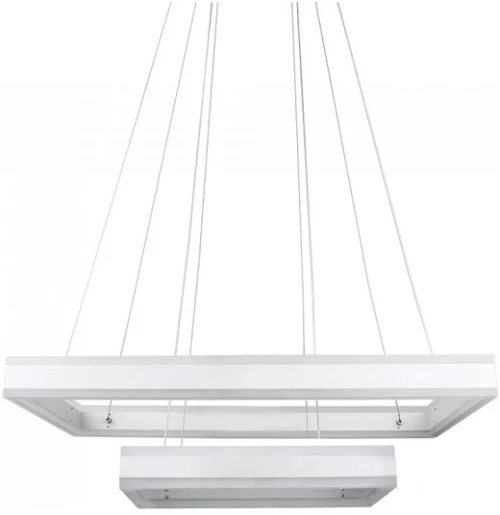 Soft Light V-TAC Τετράγωνος Πολυέλαιος με δυο Πλαίσια Λευκό 115W  Dimmable Θερμό Λευκό 3986