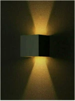 6W-WALL LAMP WITH BRIDGELUX CHIP 3000K GREY SQUARE