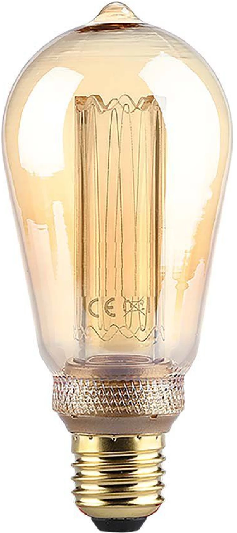4W ST64 LED ART FILAMENT BULB-AMBER GLASS 1800K E27