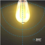 4W ST64 LED ART FILAMENT BULB-AMBER GLASS 1800K E27