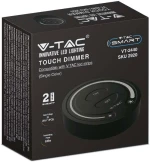 V-TAC Επιτοίχιο Dimmer Αφής για Μονόχρωμες Ταινίες LED Μαύρο 2920
