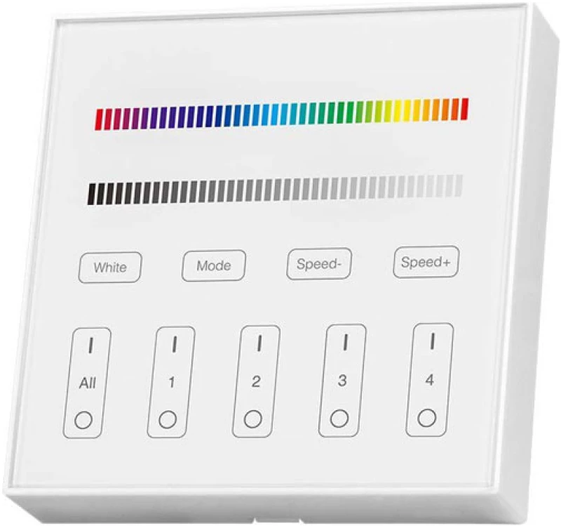 V-TAC Επιτοίχιο Controller Αφής WiFi 4 Ζωνών για Ταινίες LED RGB+W Άσπρο 2917
