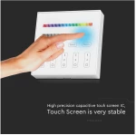 V-TAC Επιτοίχιο Controller Αφής WiFi 4 Ζωνών για Ταινίες LED RGB+W Άσπρο 2917