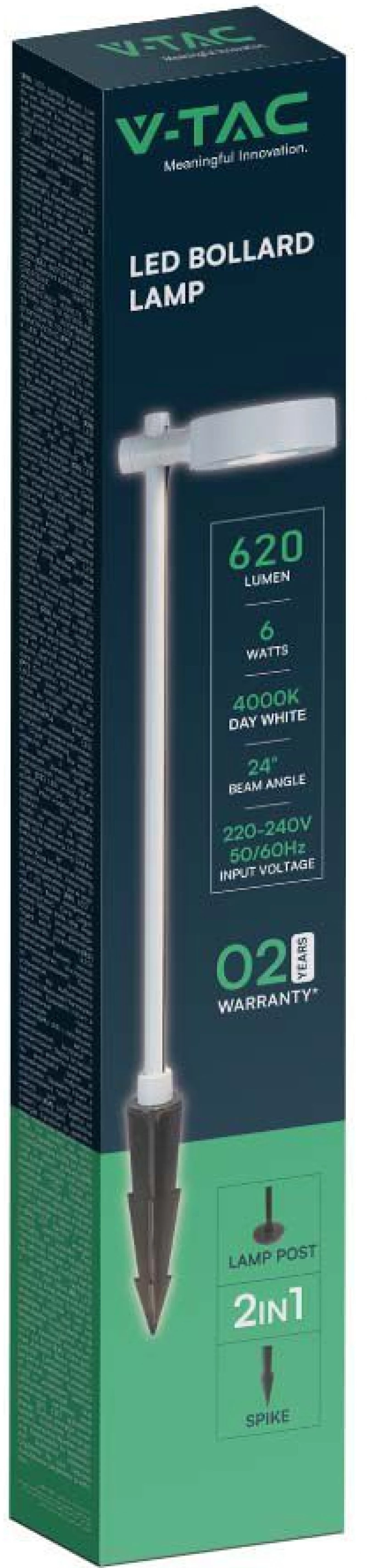 V-TAC Στεγανό Φωτιστικό Led Καρφωτό 6836