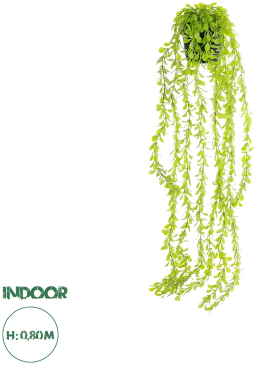 GloboStar® Artificial Garden HANGING MYRTLE 20881 - Τεχνητό Κρεμαστό Διακοσμητικό Φυτό Μυρτιά Φ21 x Y80cm