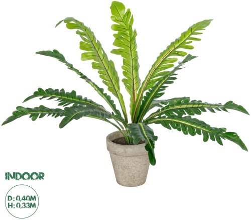 GloboStar® Artificial Garden  ASPLENIUM POTTED PLANT 20904 Διακοσμητικό Φυτό Aslenium Φ40 x Υ33cm